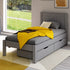 Classic Grey Low End Single With A Pair Of Drawers 90x190cm
